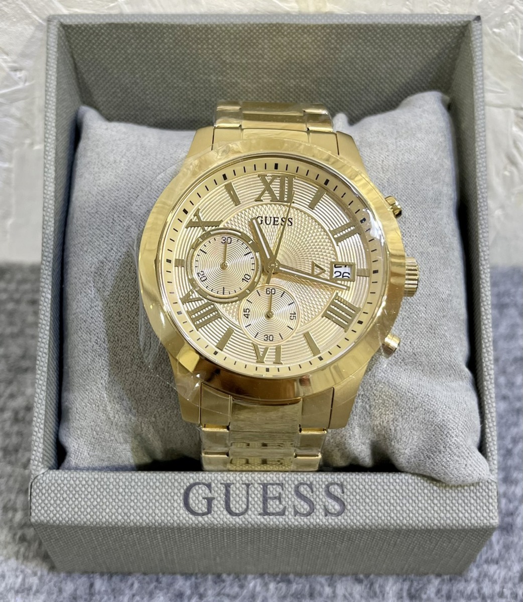 全商品オープニング価格！ GUESS ゴールド時計 メンズ